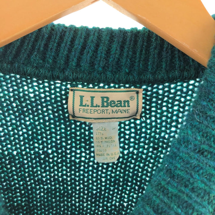 70s~80'S LLBean wool knit sweater made in USA, men's size M, vintage /eaa509192