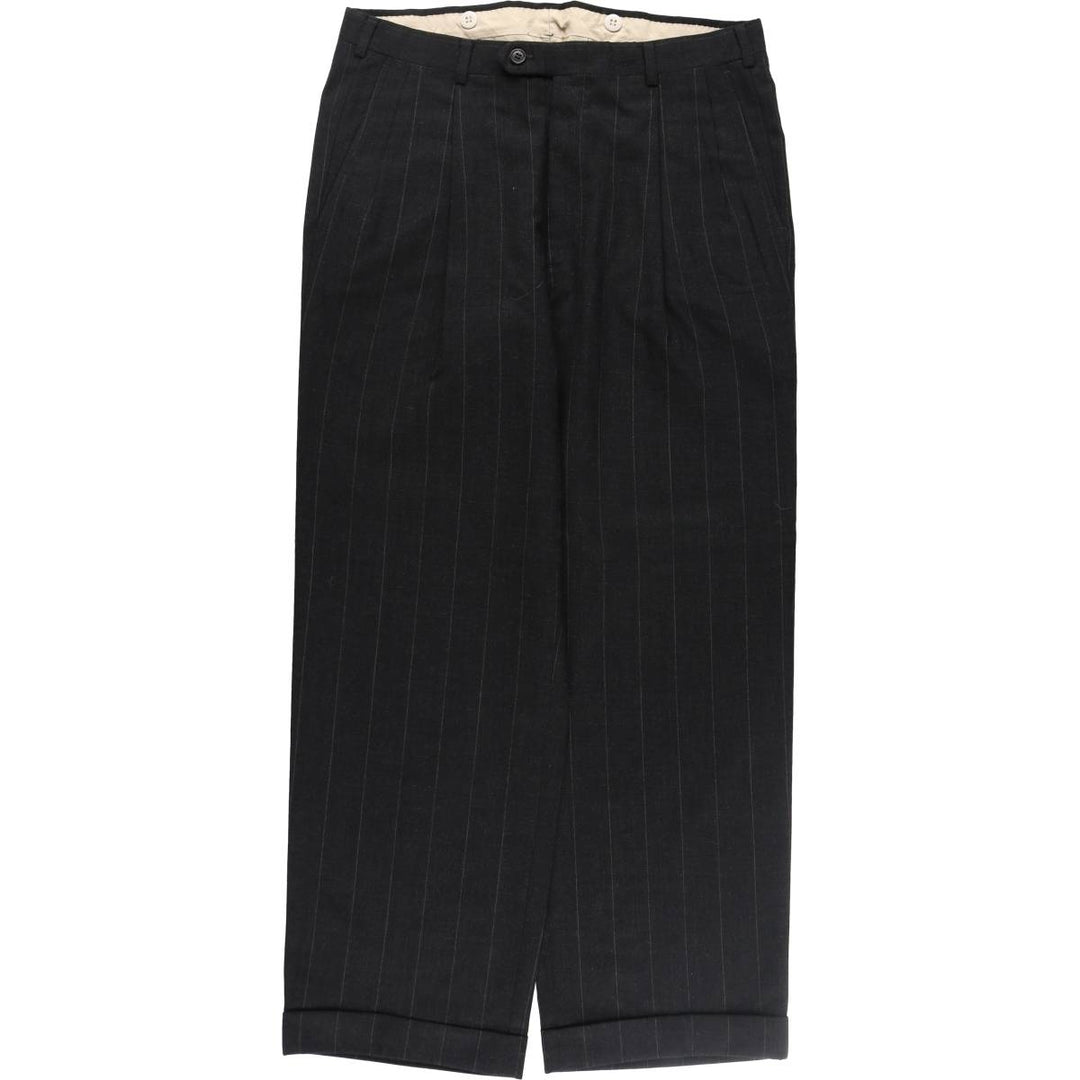 Stripe Pattern Two-pleat Slacks Pants Men's W34 Vintage / eaa509248