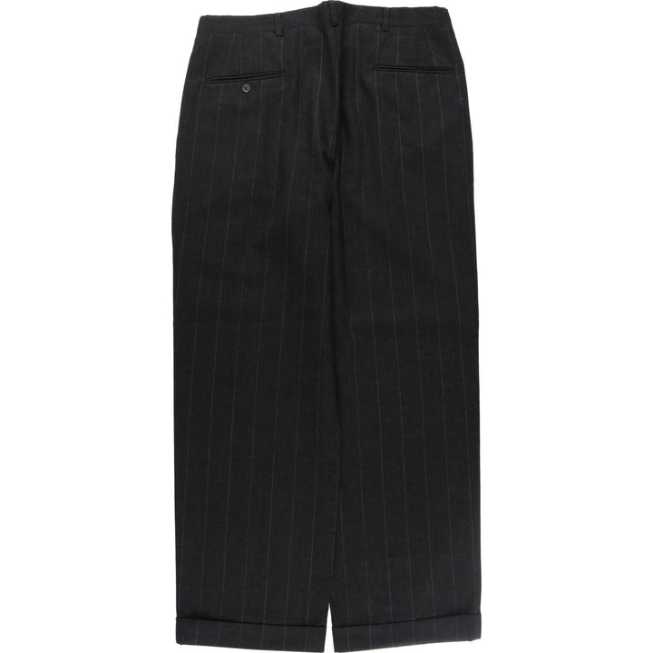 Stripe Pattern Two-pleat Slacks Pants Men's W34 Vintage / eaa509248