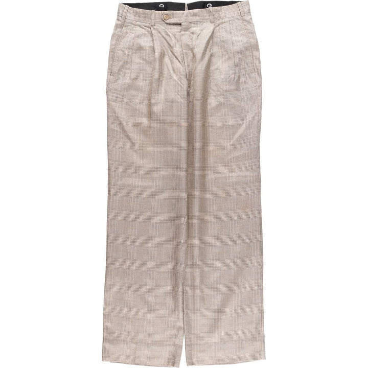 NORDSTROM Check Pattern One-Tuck Slacks Pants Men's W32 equivalent /eaa509249