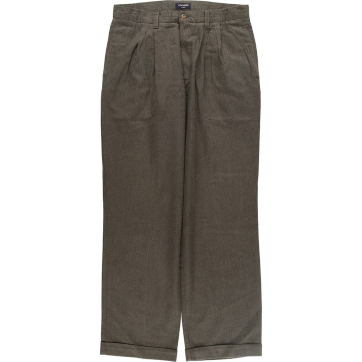 Dockers KHAKIS Herringbone Two-pleat Cotton Slacks Pants for Men, W33 equivalent / eaa509258