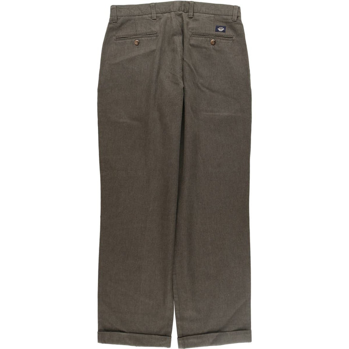 Dockers KHAKIS Herringbone Two-pleat Cotton Slacks Pants for Men, W33 equivalent / eaa509258