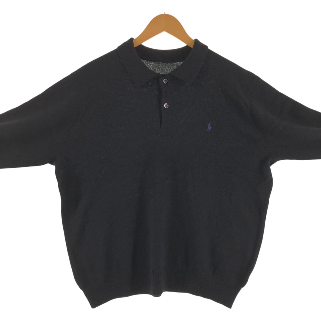 Ralph Lauren long sleeve knit polo shirt for men, size XL / eaa509273