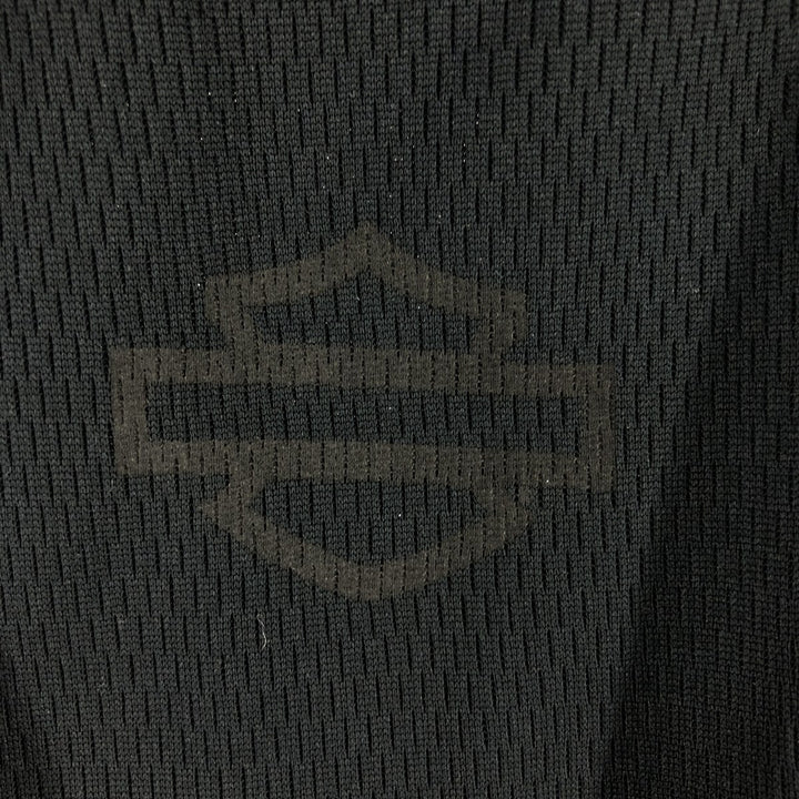Harley-Davidson Hidden Button-Down Short Sleeve Work Shirt, Men's XXL cotton navy blue type Vintage Second Hand