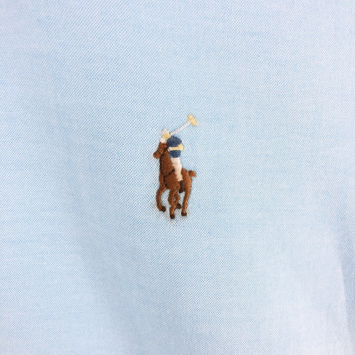 Ralph Lauren YARMOUTH long sleeve button down shirt, men's size L cotton Blue type light blue Vintage Second Hand