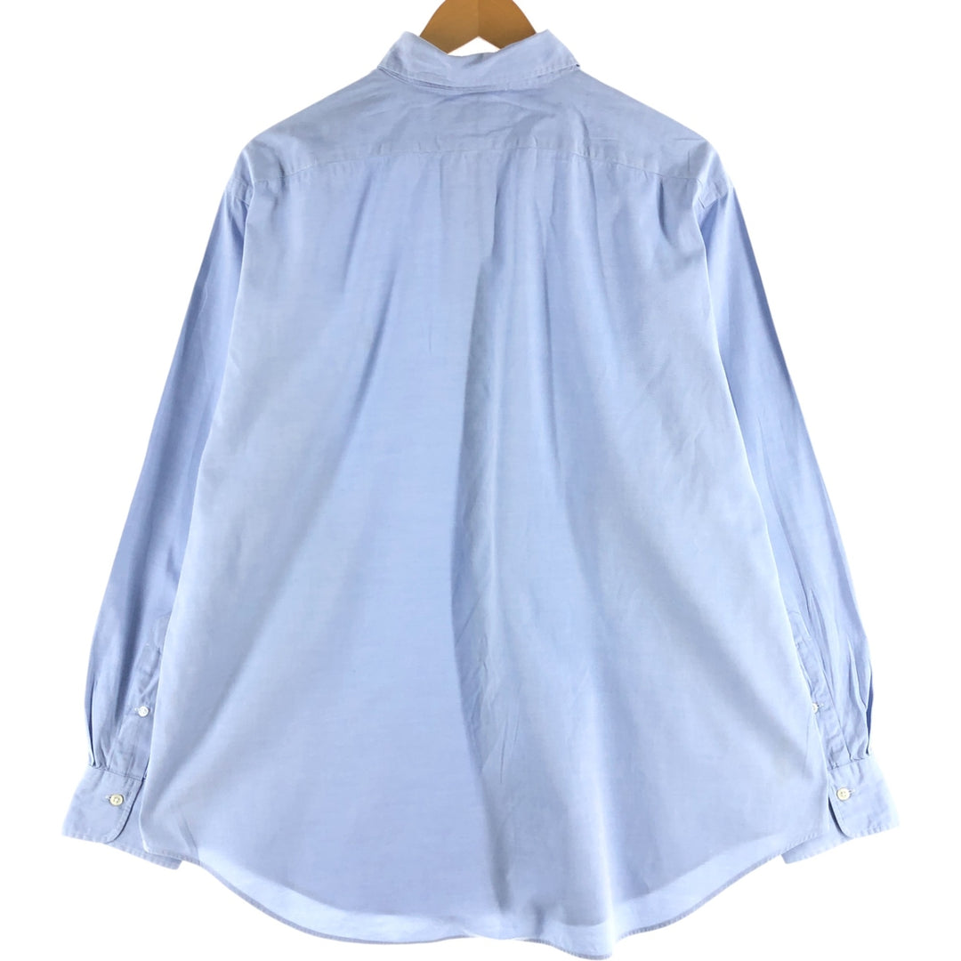 Ralph Lauren LOWELL long sleeve cotton shirt, men's XL size cotton Blue type light blue Vintage Second Hand