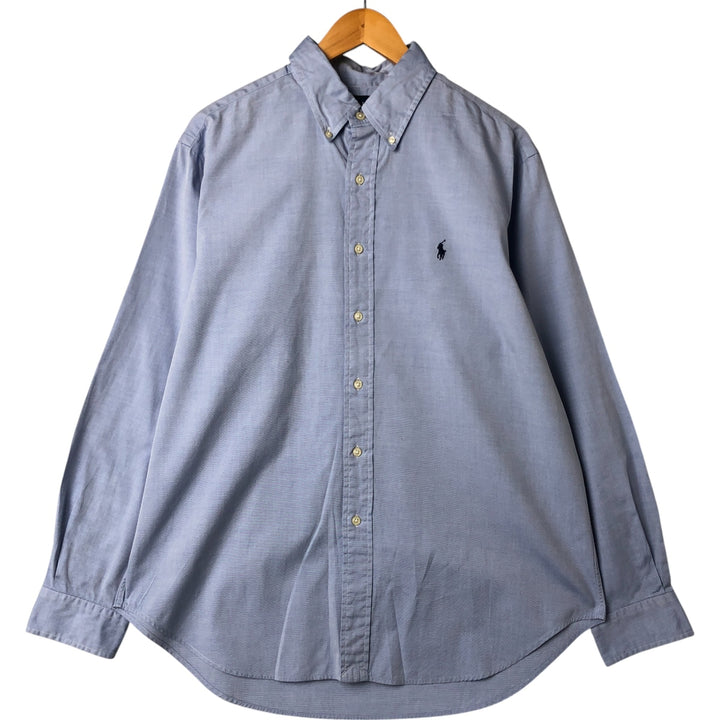 Ralph Lauren Classic Fit Long Sleeve Button Down Shirt, Men's Size L cotton Blue type light blue Vintage Second Hand