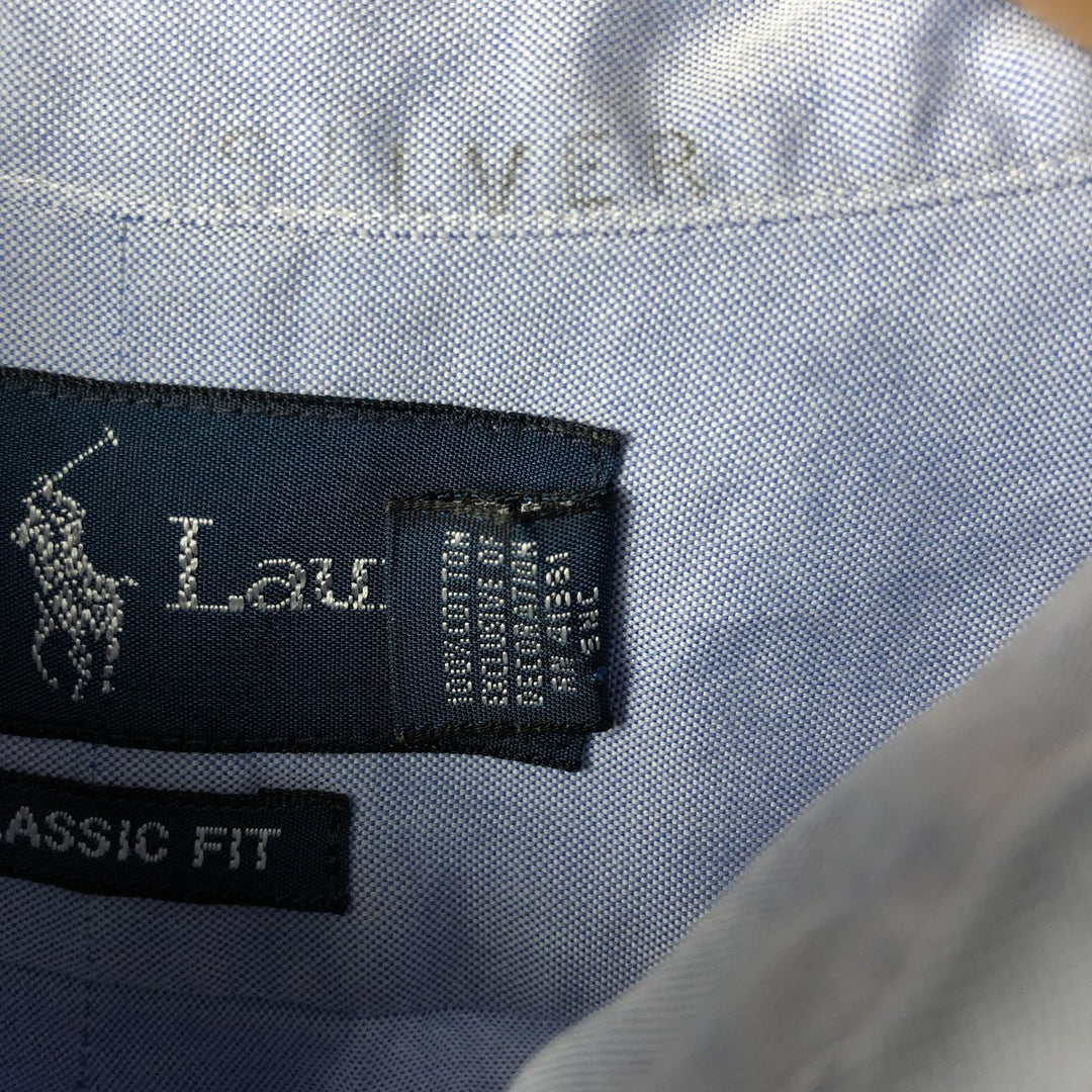 Ralph Lauren Classic Fit Long Sleeve Button Down Shirt, Men's Size L cotton Blue type light blue Vintage Second Hand