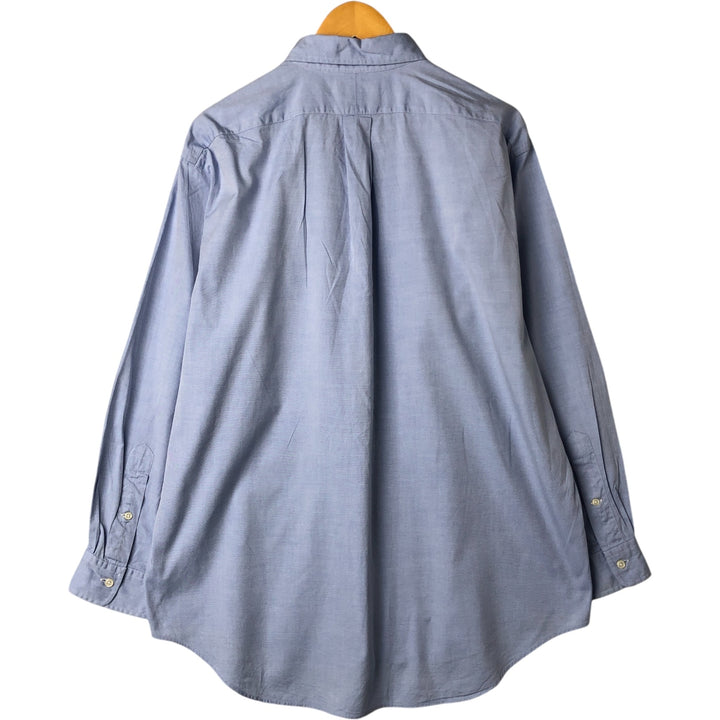 Ralph Lauren YARMOUTH long sleeve button down shirt, men's size L cotton Blue type light blue Vintage Second Hand