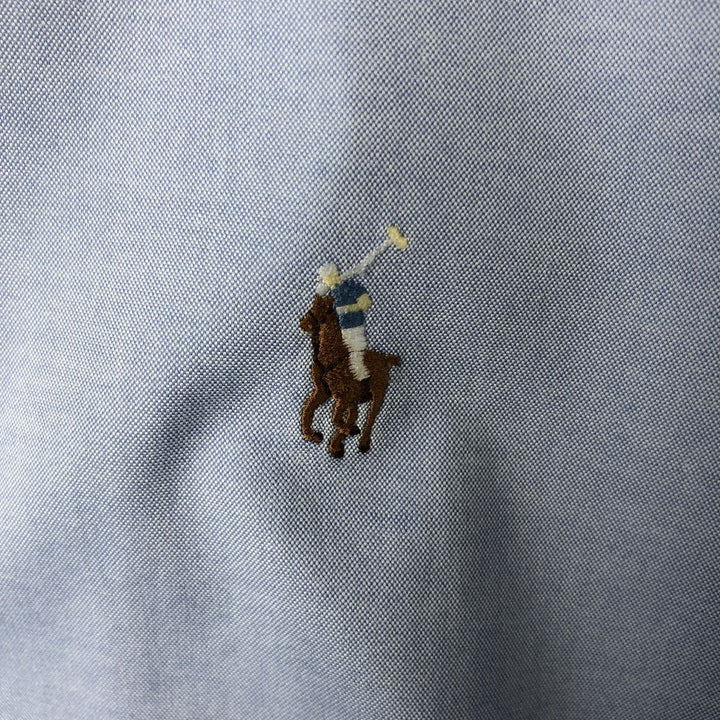 Ralph Lauren YARMOUTH long sleeve button down shirt, men's size L cotton Blue type light blue Vintage Second Hand