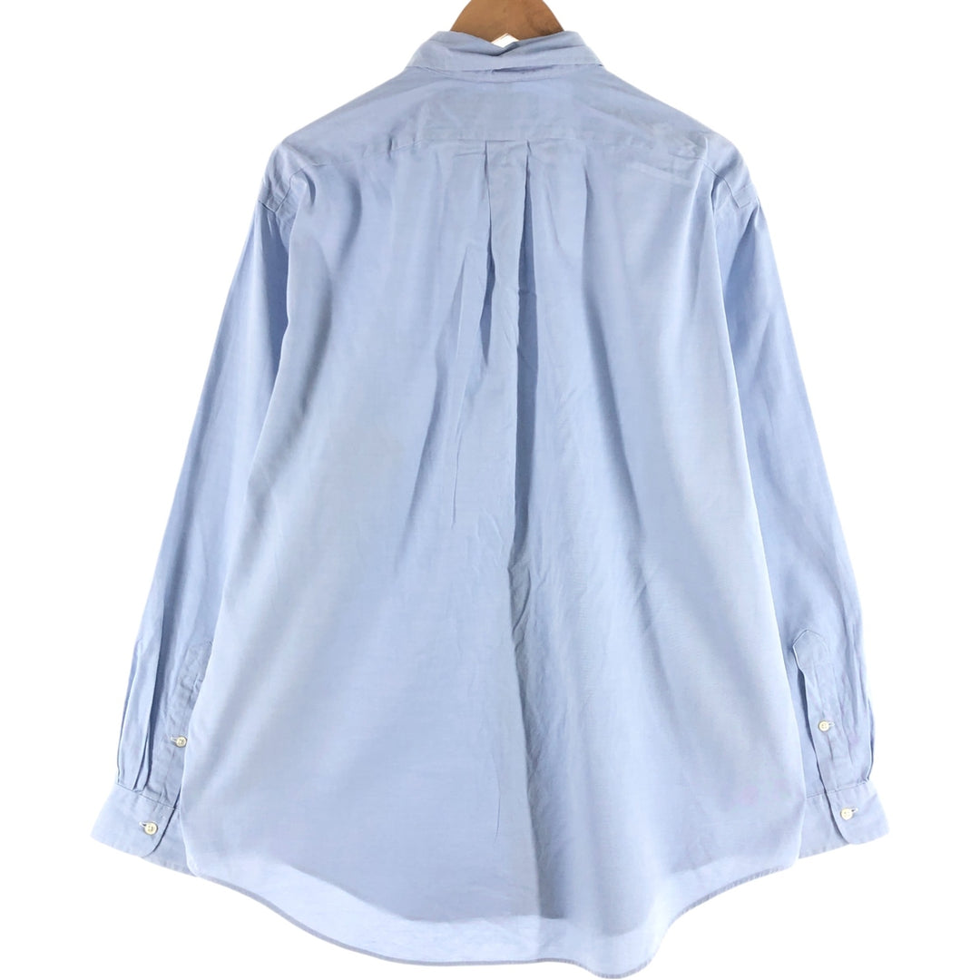 Ralph Lauren YARMOUTH long sleeve button down shirt, men's size L cotton Blue type light blue Vintage Second Hand