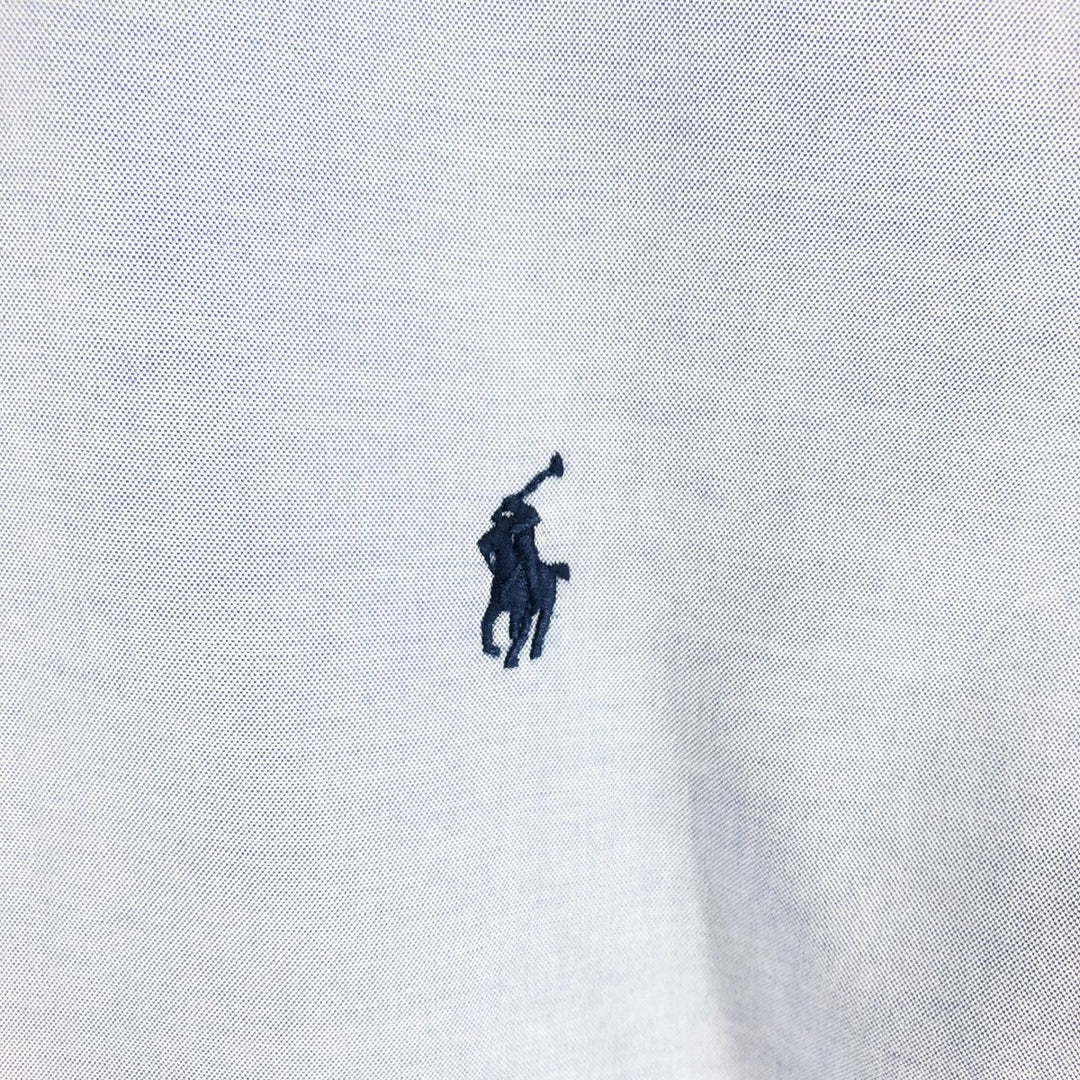 Ralph Lauren YARMOUTH long sleeve button down shirt, men's size L cotton Blue type light blue Vintage Second Hand