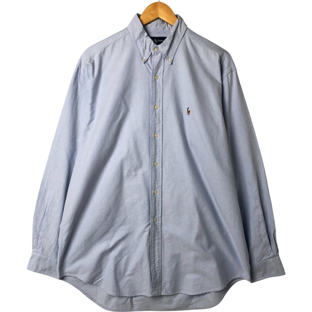 Ralph Lauren BLAKE long sleeve button down shirt, men's size L cotton blue type Vintage Second Hand