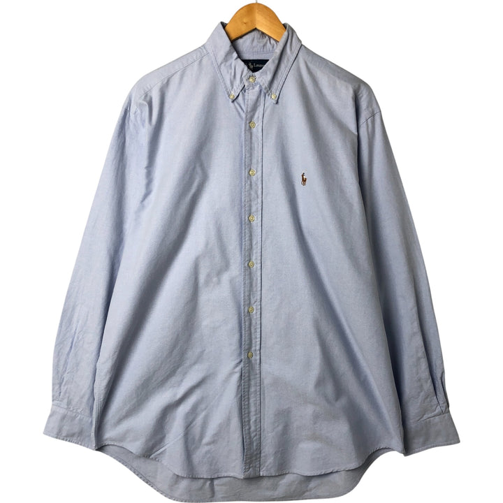 Ralph Lauren BLAKE long sleeve button down shirt, men's size L cotton blue type Vintage Second Hand