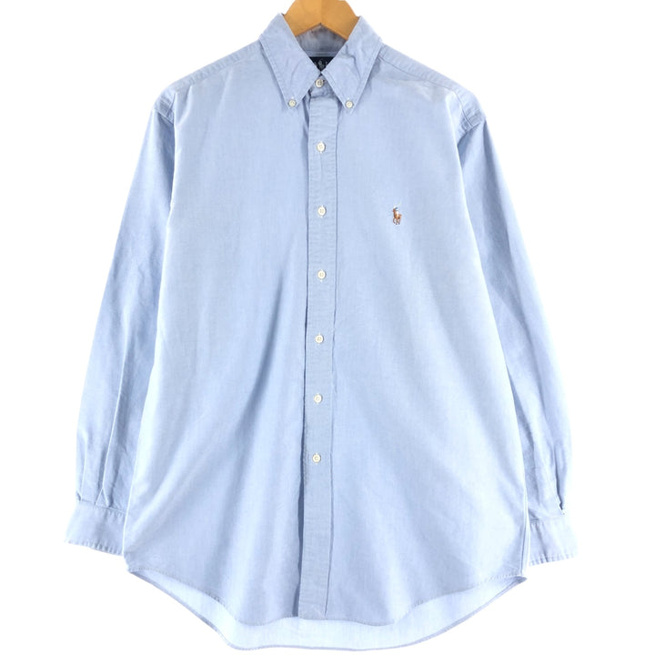 Ralph Lauren YARMOUTH long sleeve button down shirt, men's XL size cotton Blue type light blue Vintage Second Hand