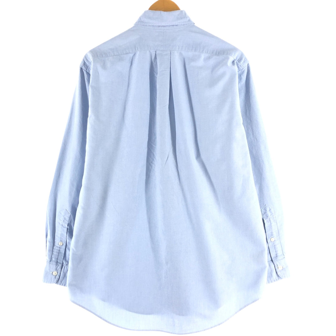 Ralph Lauren YARMOUTH long sleeve button down shirt, men's XL size cotton Blue type light blue Vintage Second Hand