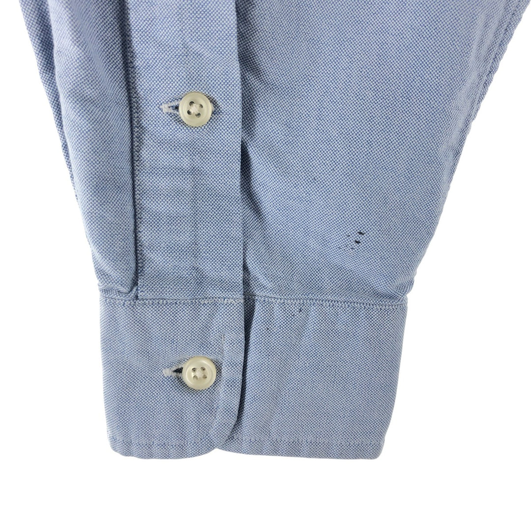Ralph Lauren YARMOUTH long sleeve button down shirt, men's XL size cotton Blue type light blue Vintage Second Hand