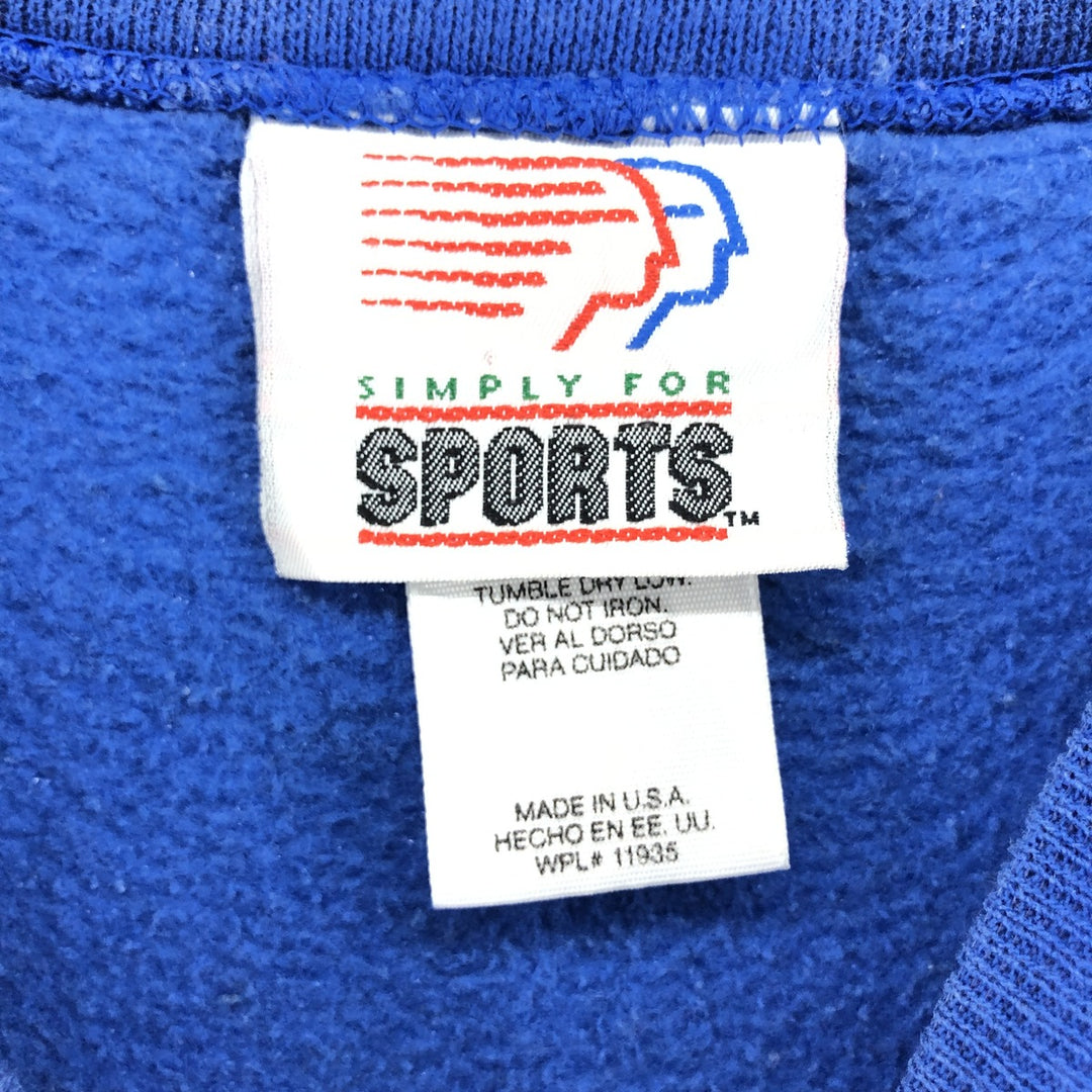 90'S SIMPLY FOR SPORTS College Sweatshirt, Made in USA, Men's Size L, Vintage /eaa509424