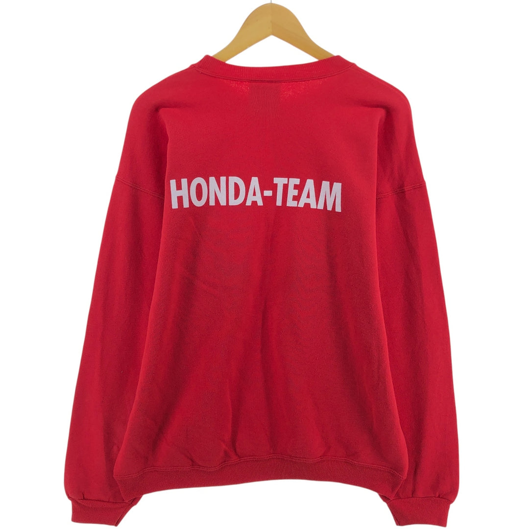 90'S Hanes Honda Advertising Sweatshirt, Made in USA, Men's L size, Vintage /eaa509442