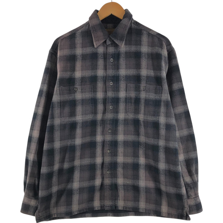 ST JOHN'S BAY Long Sleeve Flannel Check Shirt Men's M Size /eaa509454