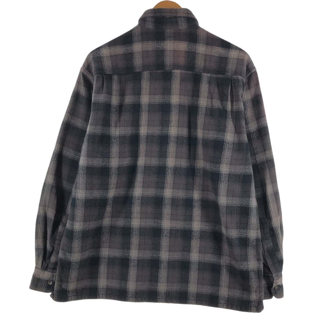 ST JOHN'S BAY Long Sleeve Flannel Check Shirt Men's M Size /eaa509454