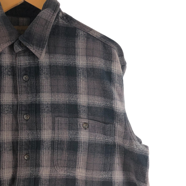 ST JOHN'S BAY Long Sleeve Flannel Check Shirt Men's M Size /eaa509454