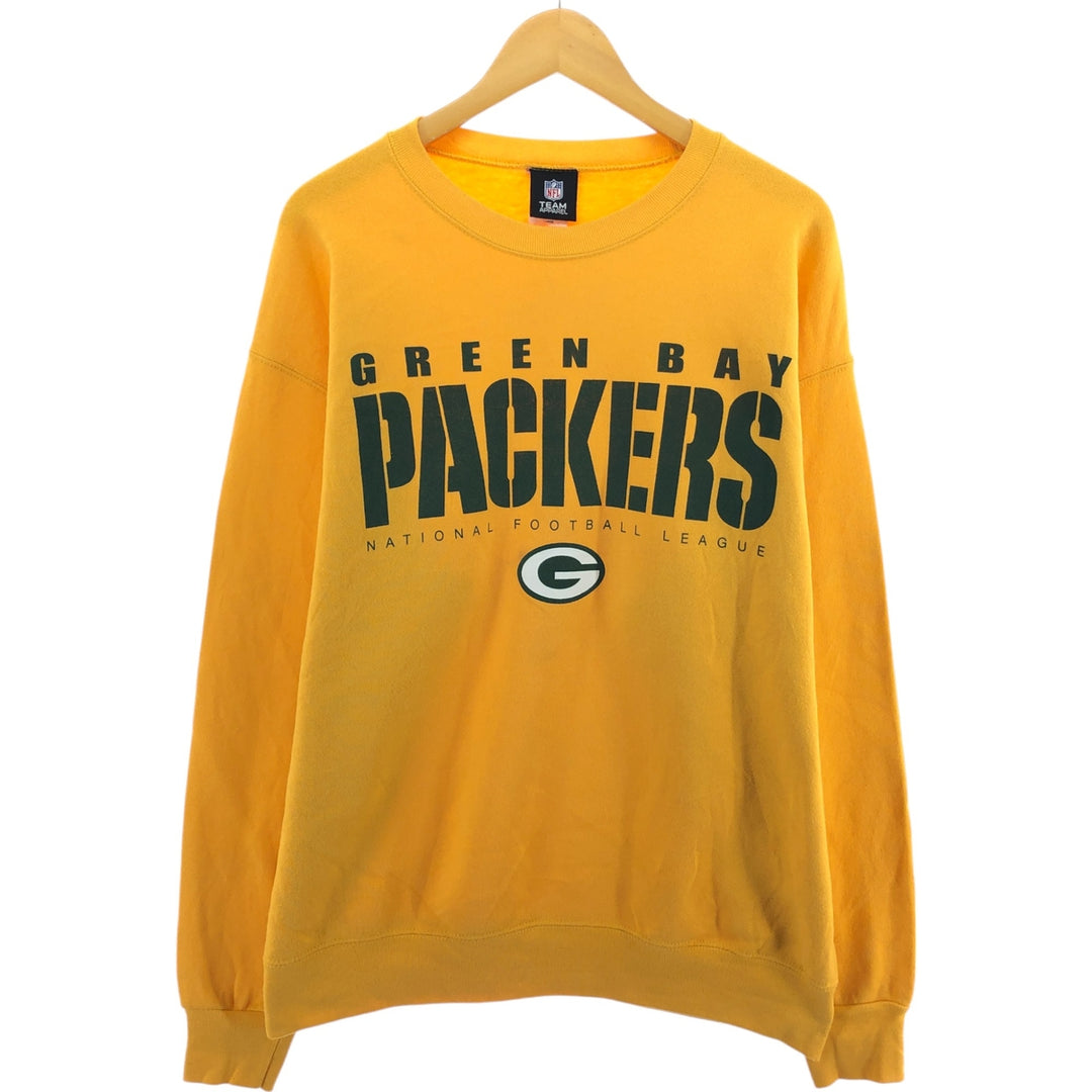 NFL TEAM APPAREL NFL GREEN BAY PACKERS Green Bay Packers Logo Sweatshirt Trainer Men's L size /eaa509493