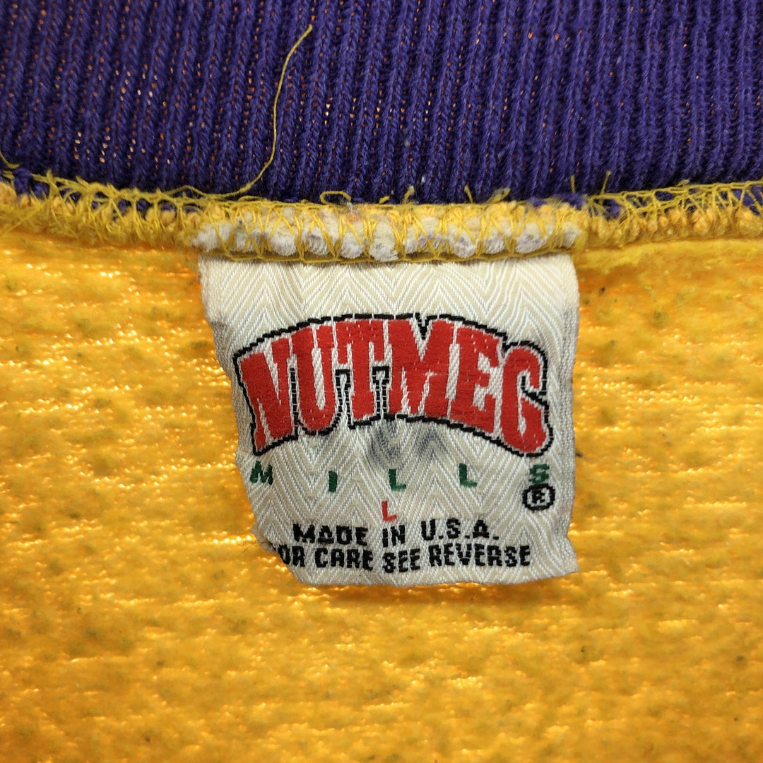 90'S NUTMEG NBA Los Angeles Lakers Sweatshirt, Made in USA, Men's L size, Vintage /eaa509497