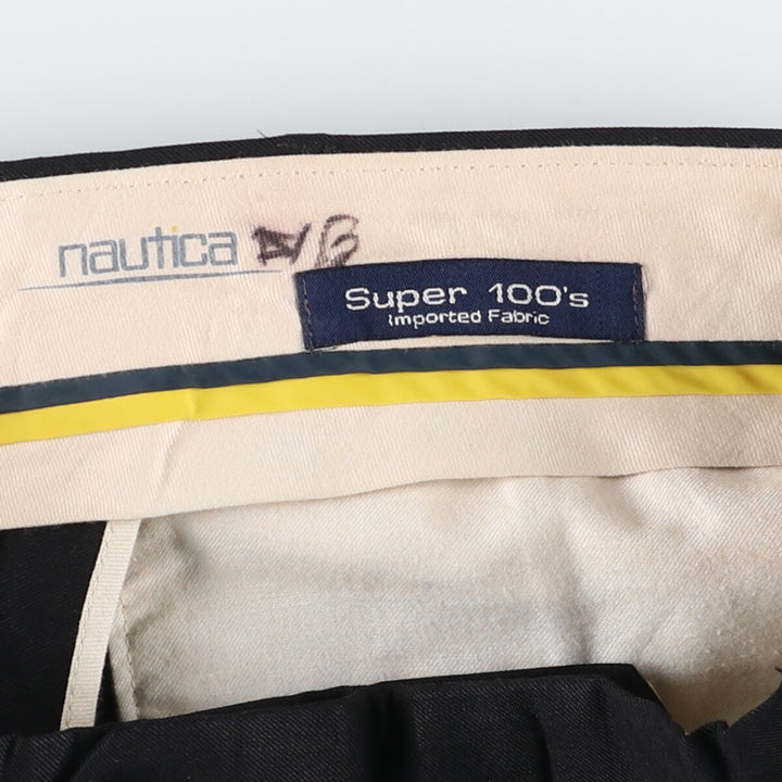 NAUTICA SUPER 100'S Two-pleat Wool Pants Slacks Men's W31 equivalent / eaa509554