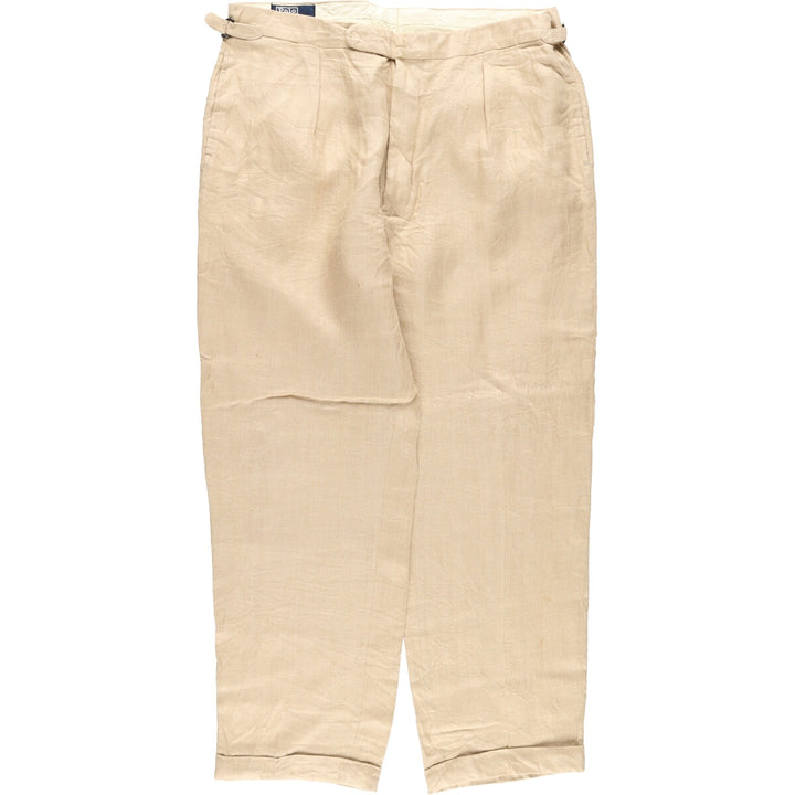 Ralph Lauren POLO by Ralph Lauren Herringbone One-Tuck Linen Pants Slacks Men's W40 equivalent / eaa509568