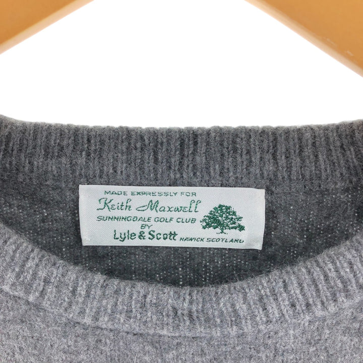 Lyle and Scott Keith Maxwell wool knit sweater for men, size L / eaa509582