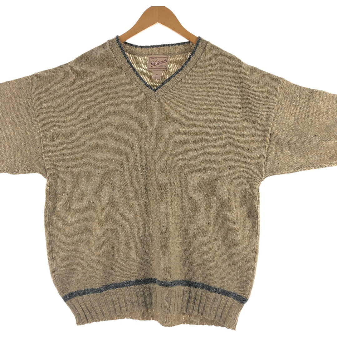 00'S WOOLRICH V-neck wool knit sweater, men's size L / eaa509594