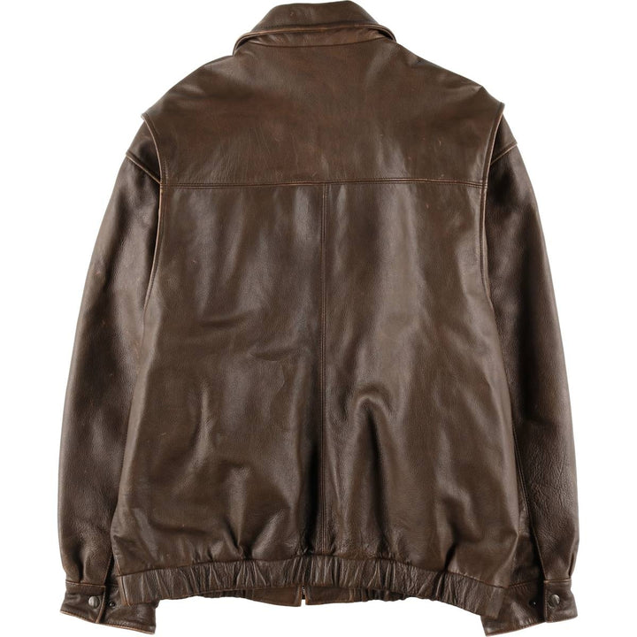 00'S ST JOHN'S BAY Leather Blouson Type Men's L Size / eaa509640