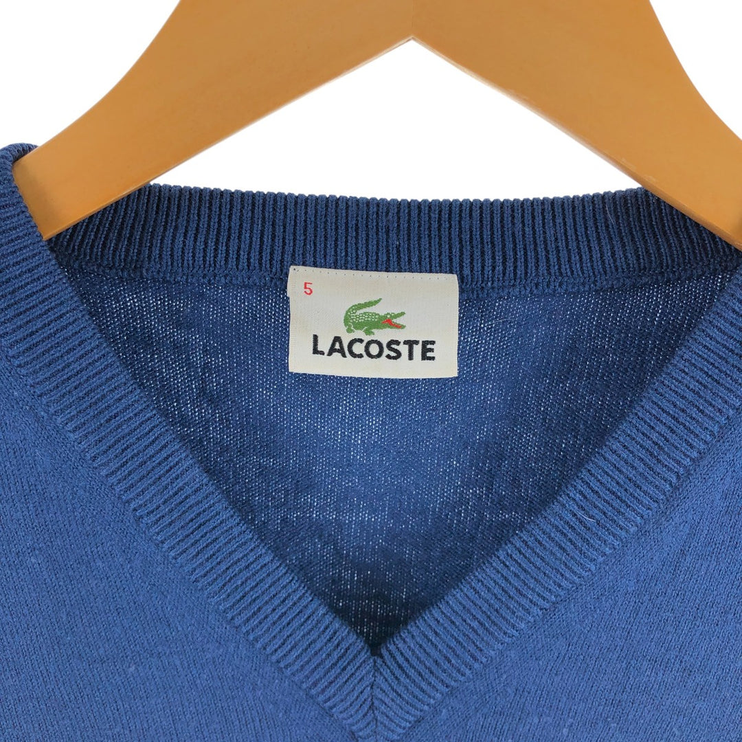 Lacoste LACOSTE V-neck wool x acrylic knit sweater size 5, women's M size / eaa509701