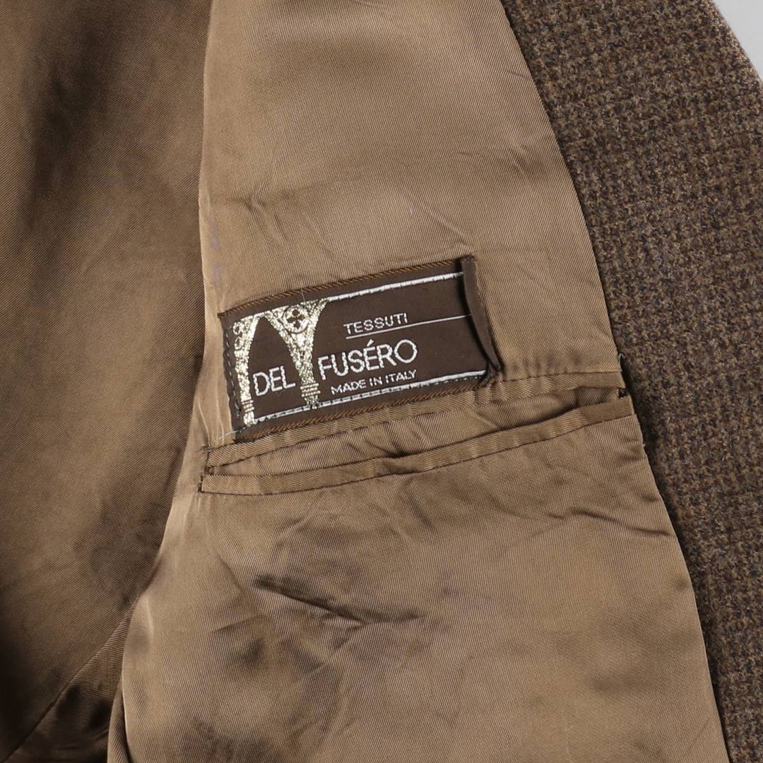 LEBOLE DEL FUSERO Gun Club Check Wool Tailored Jacket Made in Italy Men's M size /eaa509814