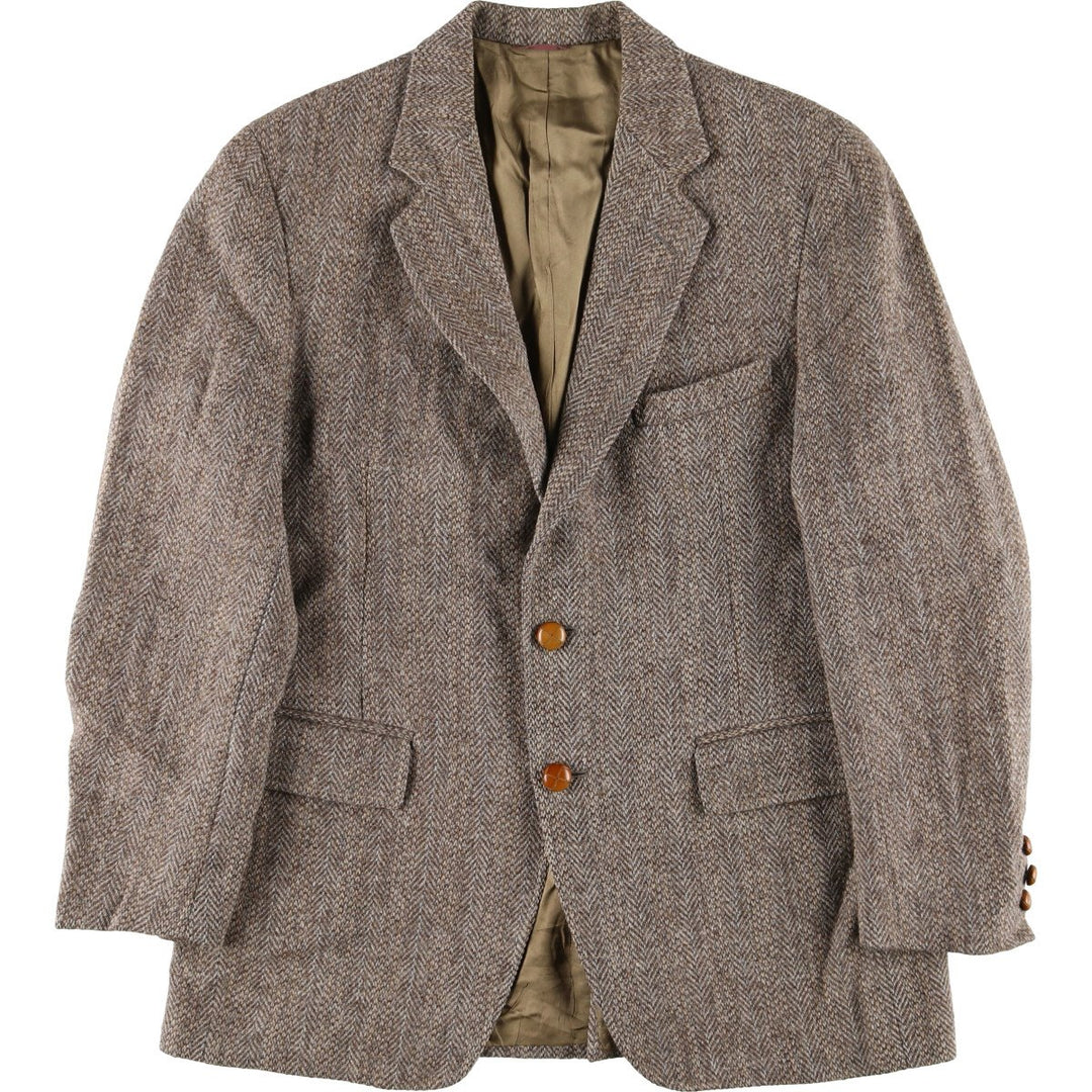 Koritz & Company Harris Tweed Herringbone Wool Tailored Jacket Made in USA Men's L /eaa509866