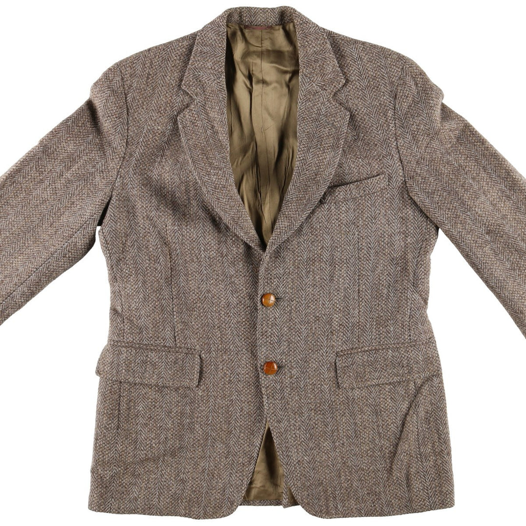 Koritz & Company Harris Tweed Herringbone Wool Tailored Jacket Made in USA Men's L /eaa509866