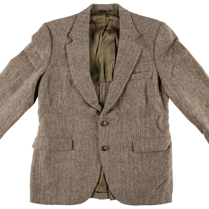 Harris Tweed Herringbone Wool Tailored Jacket Made in USA Men's L size / eaa509867