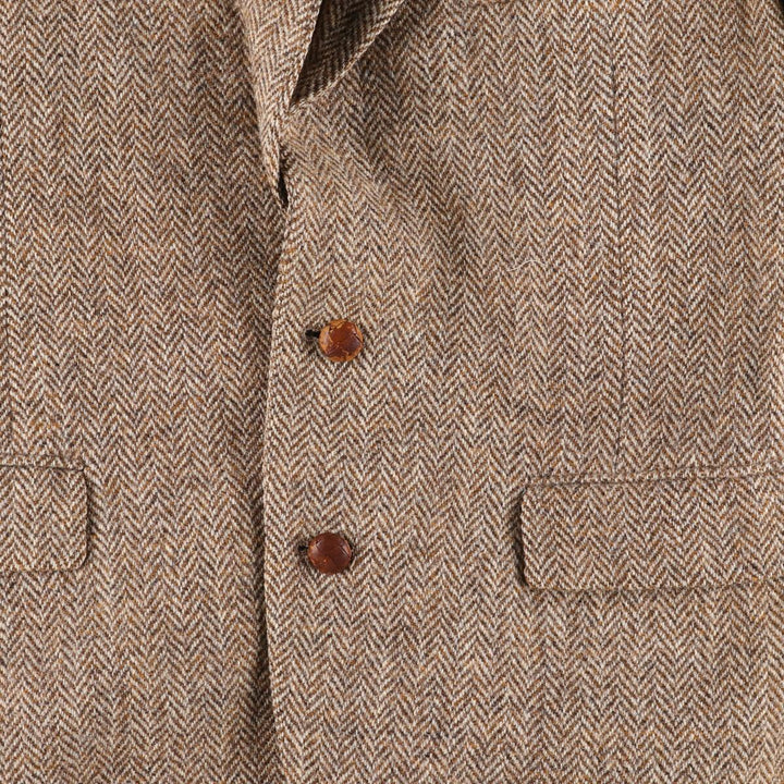 jordan marsh Harris Tweed Herringbone Wool Tailored Jacket Made in USA Men's L size /eaa509868