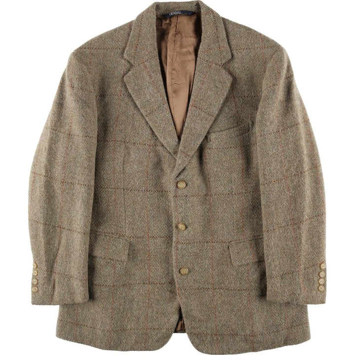 Ralph Lauren POLO by Ralph Lauren Check Pattern Wool Tailored Jacket Made in Spain Men's L size / eaa509869