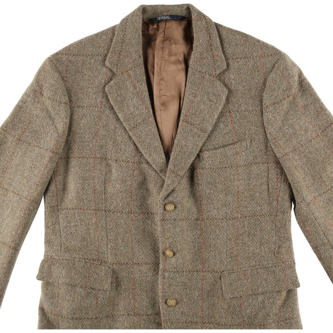 Ralph Lauren POLO by Ralph Lauren Check Pattern Wool Tailored Jacket Made in Spain Men's L size / eaa509869