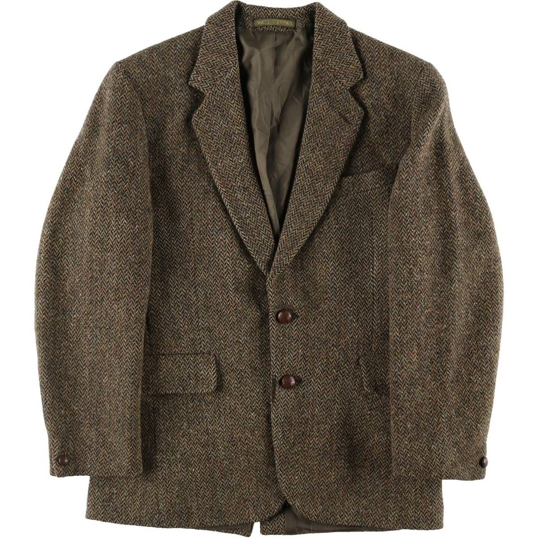 Dunn and Co Harris Tweed Herringbone Wool Tailored Jacket Made in England Men's M /eaa509872