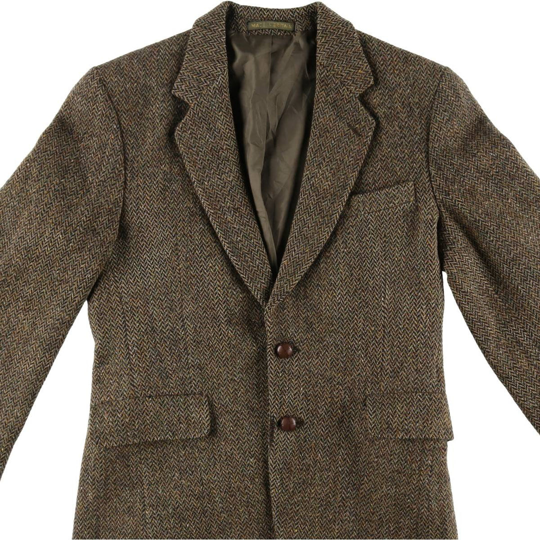 Dunn and Co Harris Tweed Herringbone Wool Tailored Jacket Made in England Men's M /eaa509872