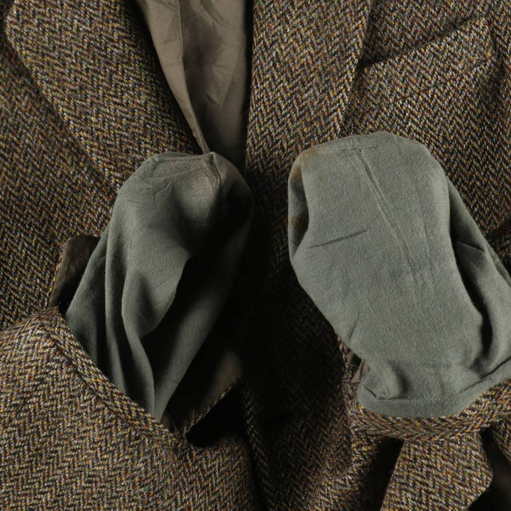 Dunn and Co Harris Tweed Herringbone Wool Tailored Jacket Made in England Men's M /eaa509872