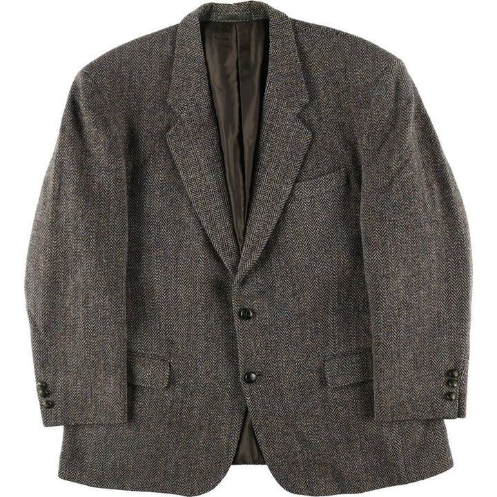 DEBENHAMS Harris Tweed Herringbone Wool Tailored Jacket Men's L size /eaa509875