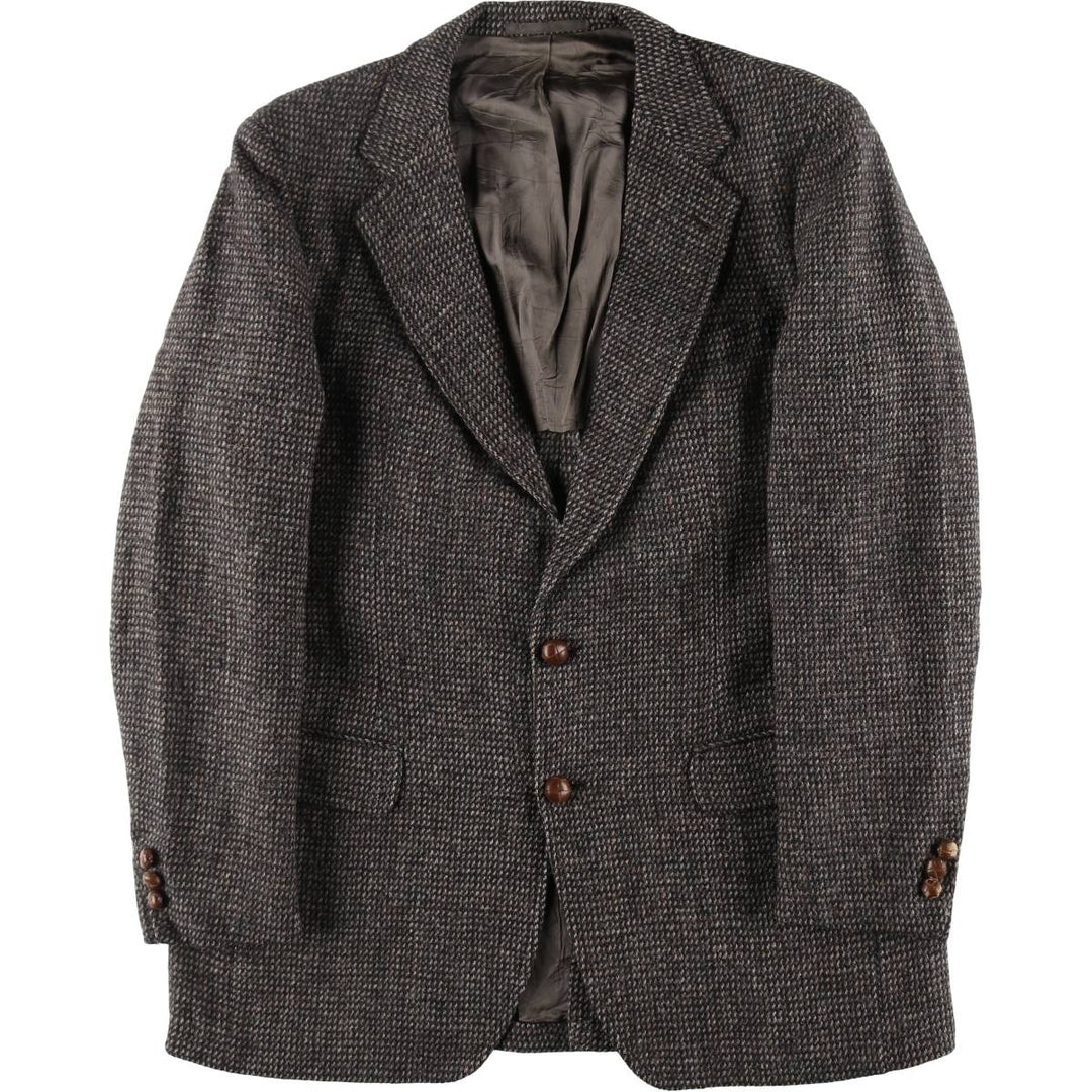 70'S ~ Harris Tweed Stanley Blacker wool tailored jacket, made in USA, men's XL size, vintage / eaa509876