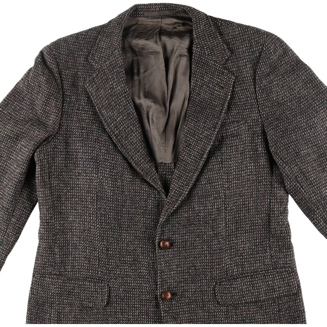 70'S ~ Harris Tweed Stanley Blacker wool tailored jacket, made in USA, men's XL size, vintage / eaa509876