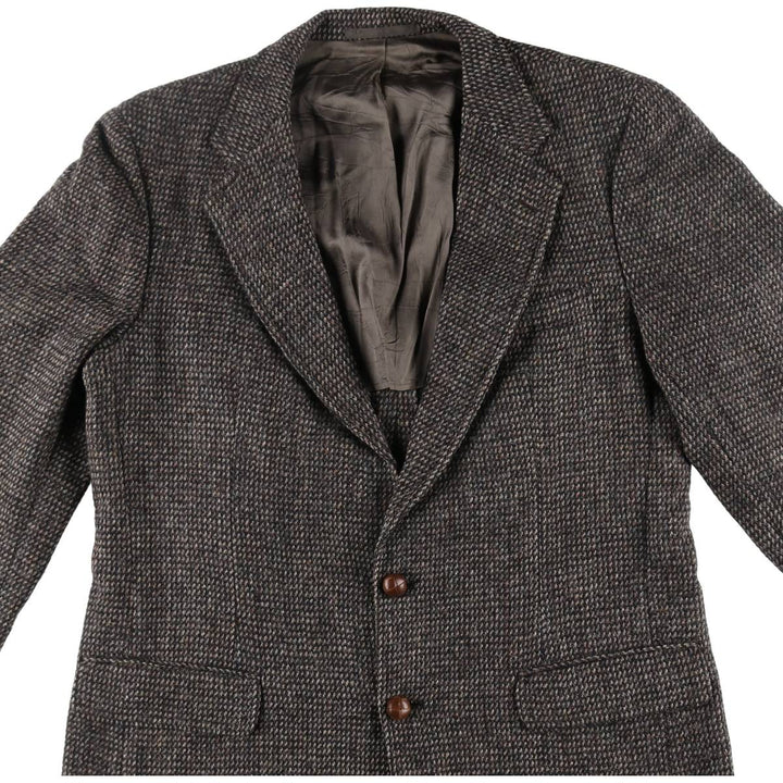 70'S ~ Harris Tweed Stanley Blacker wool tailored jacket, made in USA, men's XL size, vintage / eaa509876