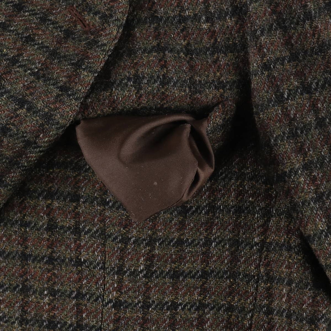 CHATSWORTH Harris Tweed Check Pattern Wool Tailored Jacket Made in England Men's L size /eaa509880