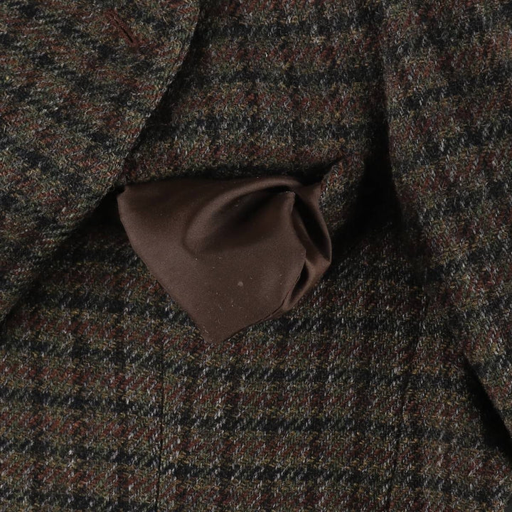 CHATSWORTH Harris Tweed Check Pattern Wool Tailored Jacket Made in England Men's L size /eaa509880